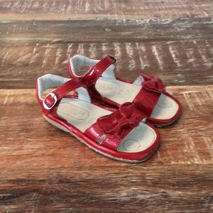 2 for $8 / Girls shiny red patent sandals